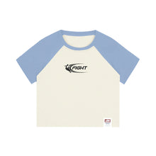 Load image into Gallery viewer, Fight Colorblock Crop T-shirt