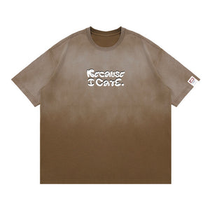 Because I Care Doodle Washed Oversize T-shirt