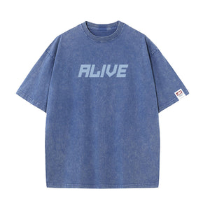 ALIVE Washed Oversize T-shirt