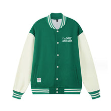 Load image into Gallery viewer, “I&#39;m Not Afraid” Varsity Jacket
