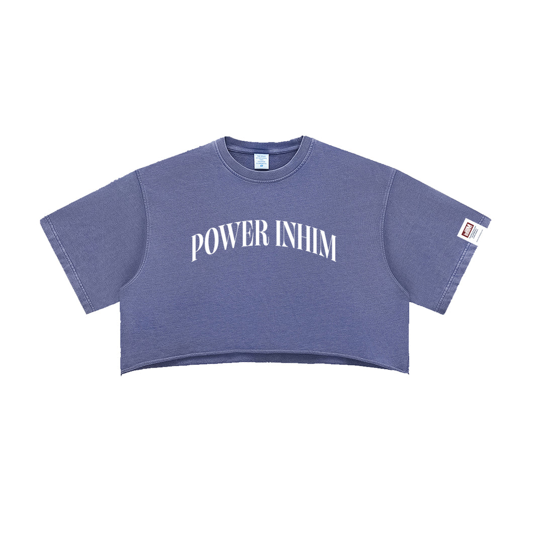 Power inHIM Washed Crop T-Shirt