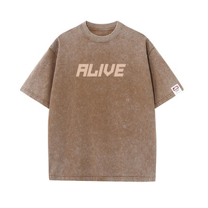 ALIVE Washed Oversize T-shirt