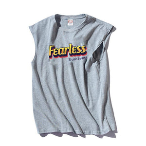Fearless Sleeveless Workout Tee - inHIM Family
