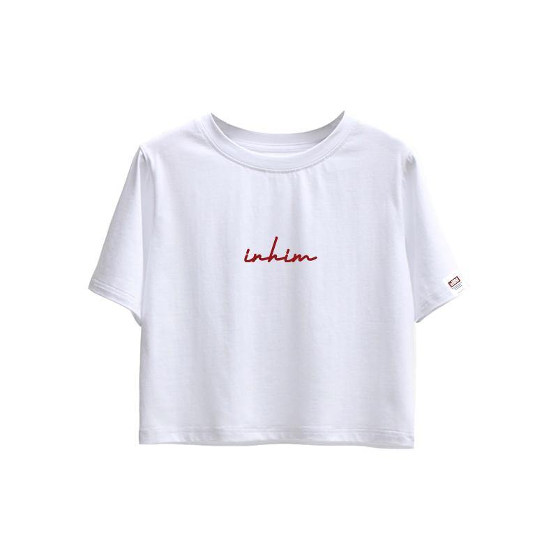 Cursive inHIM Logo Crop T-shirt - inHIM Family