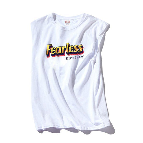 Fearless Sleeveless Workout Tee - inHIM Family