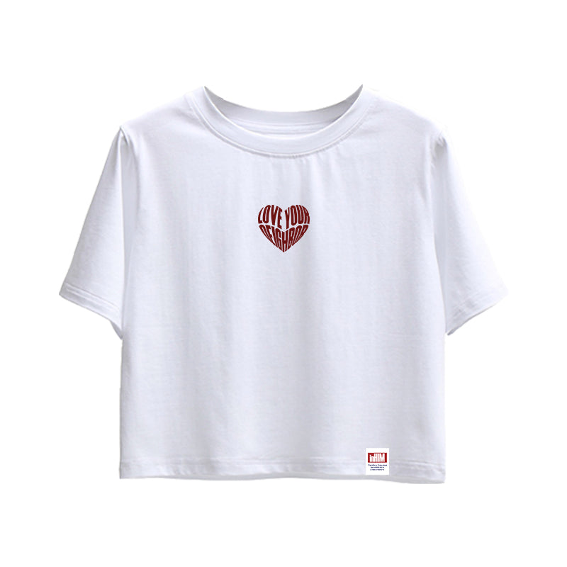 Love Your Neighbor Crop T-shirt - inHIM Family