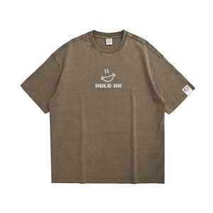 Hold On Washed Effect Oversize T-shirt