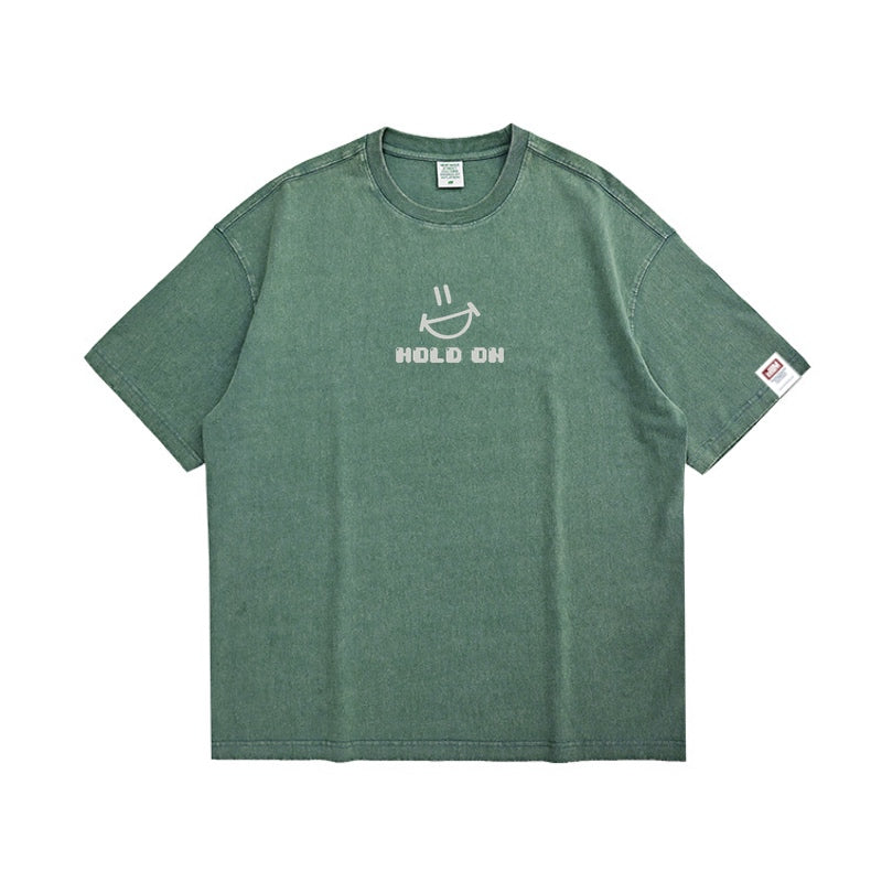 Hold On Washed Effect Oversize T-shirt