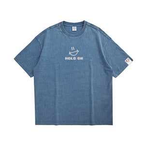 Hold On Washed Effect Oversize T-shirt